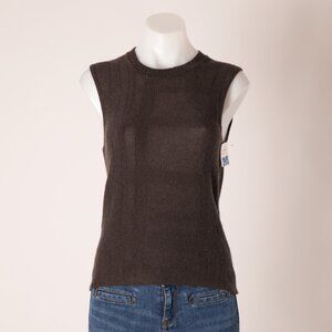 tse SAY Brown Cashmere Sleeveless Vest Size US M